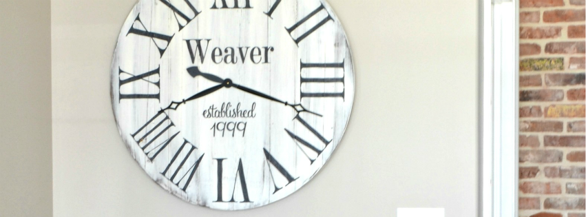 Personalized Reclaimed Wood Clocks {new!}