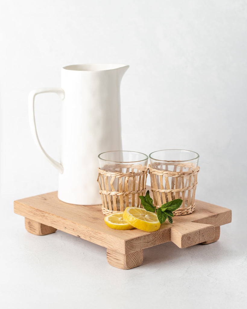 Footed Wood Tray - Aimee Weaver Designs