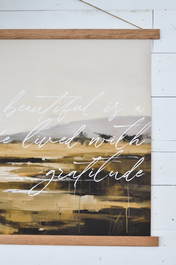 How Beautiful is a Life Lived with Gratitude | Canvas Art - Aimee Weaver Designs