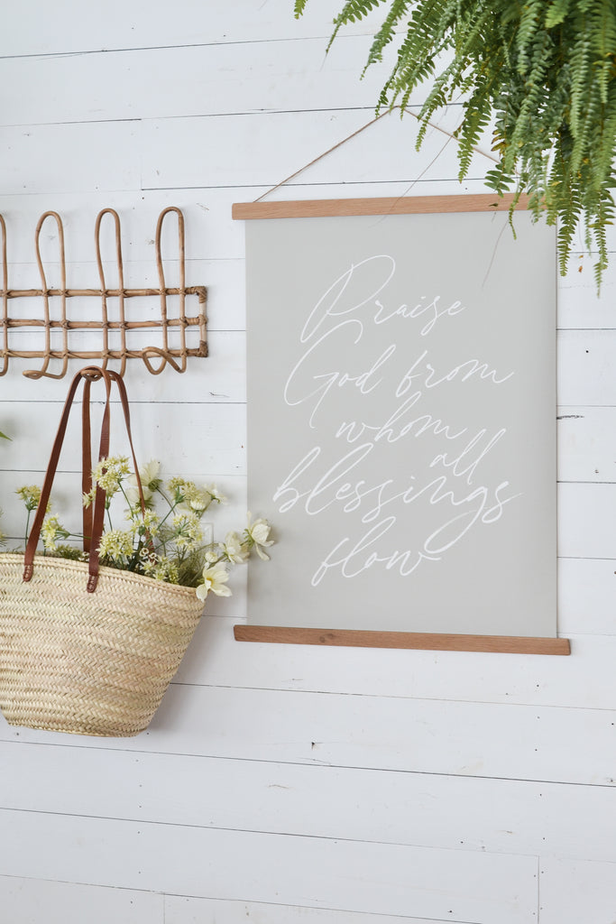Praise God From Whom All Blessings Flow | Hymn Canvas Art - Aimee Weaver Designs