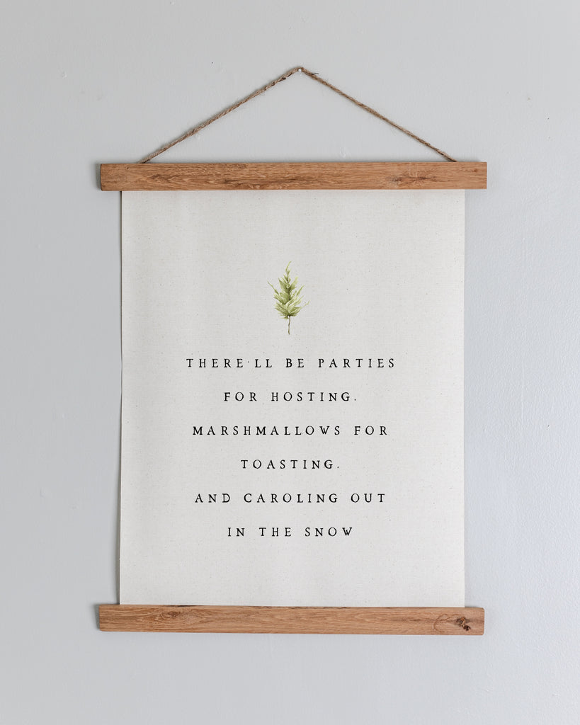 There'll Be Parties For Hosting Canvas Wall Hanging - Aimee Weaver Designs