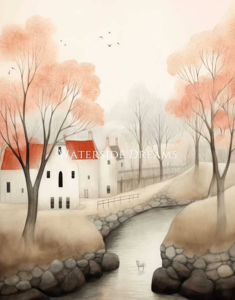 Waterside Dreams | Whimsical Canvas Art - Aimee Weaver Designs