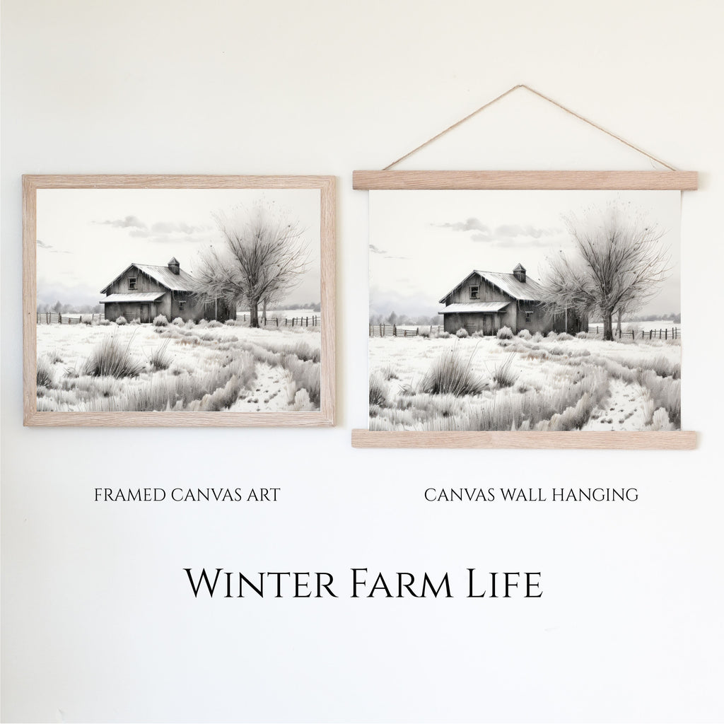 Winter Farm Life Life | Canvas Art - Aimee Weaver Designs