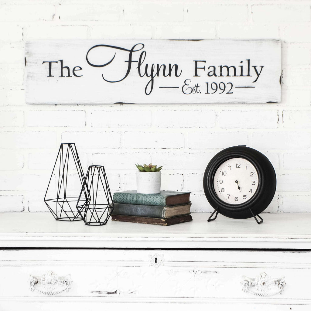 Rustic Family Established Sign - Aimee Weaver Designs