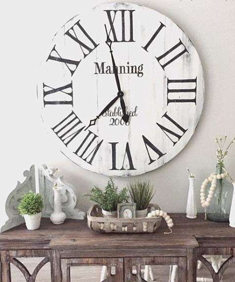Round Reclaimed Wood Clock - Aimee Weaver Designs
