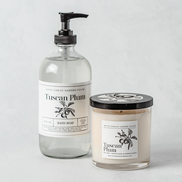 Tuscan Plum Hand Soap & Candle Set - Aimee Weaver Designs
