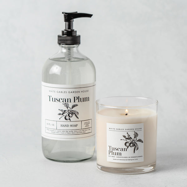 Tuscan Plum Hand Soap & Candle Set - Aimee Weaver Designs
