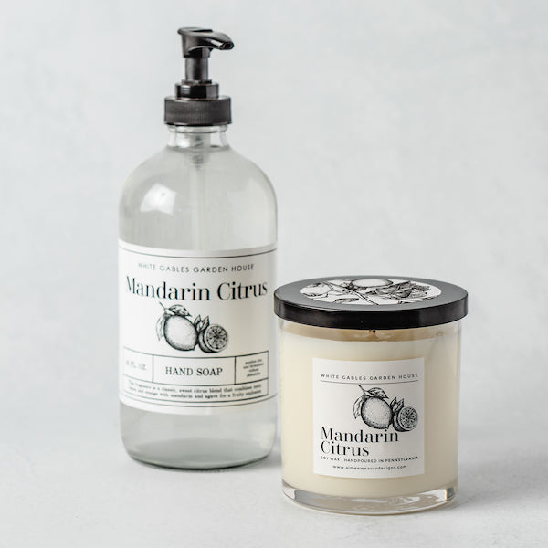 Mandarin Citrus Hand Soap & Candle Set - Aimee Weaver Designs