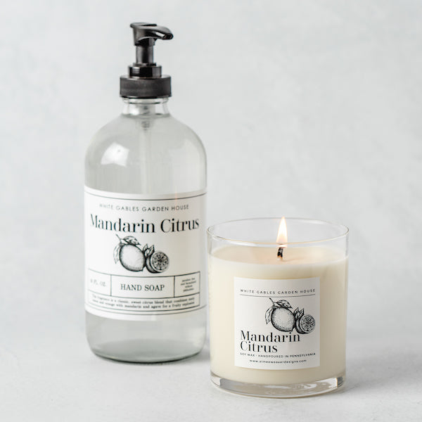 Mandarin Citrus Hand Soap & Candle Set - Aimee Weaver Designs