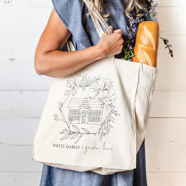 Garden House Tote Bag - Aimee Weaver Designs