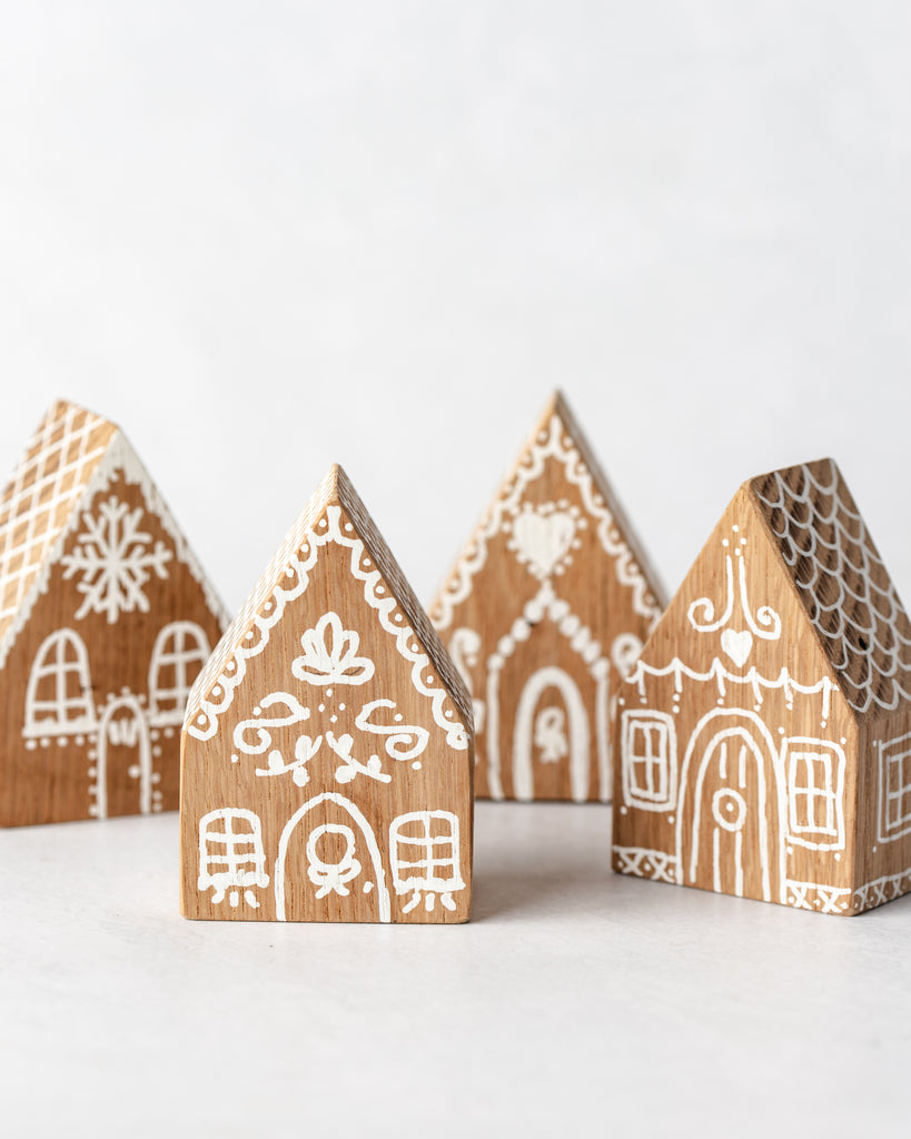 Gingerbread House DIY Kit (set of 4 houses) - Aimee Weaver Designs