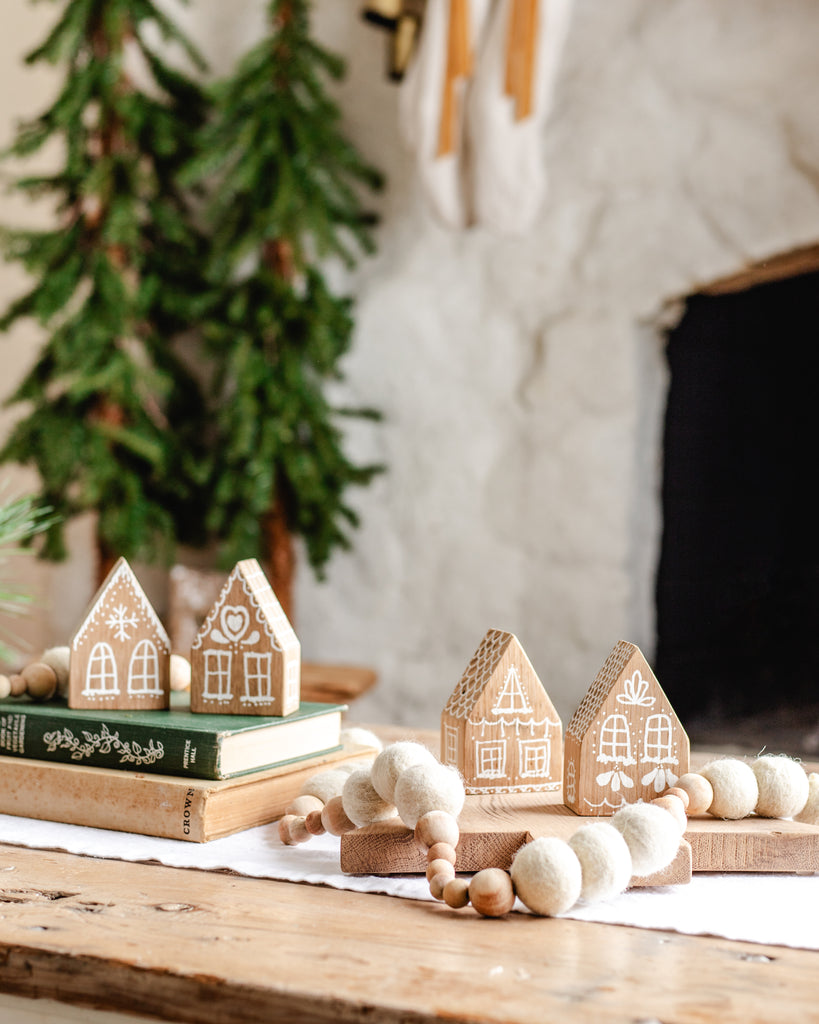 Gingerbread House DIY Kit (set of 4 houses) - Aimee Weaver Designs