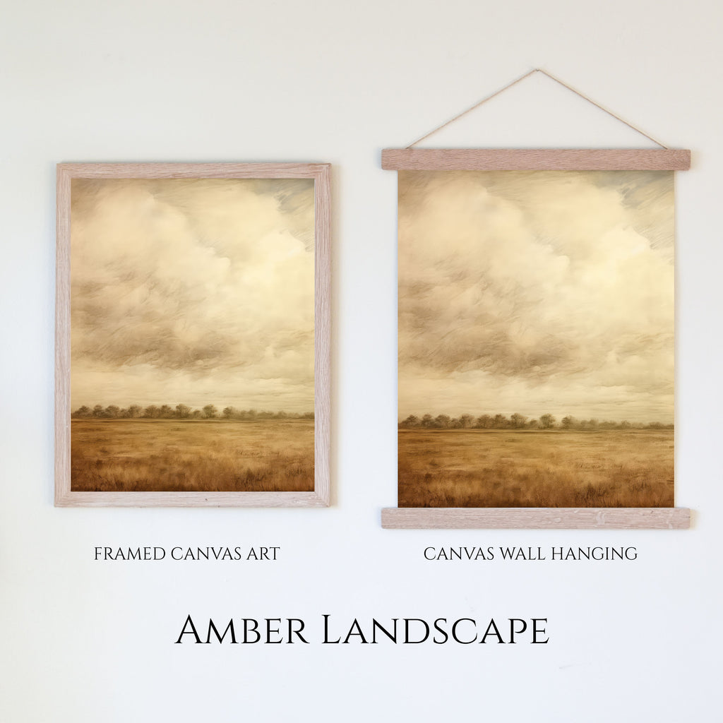 Amber Landscape | Vintage Canvas Art - Aimee Weaver Designs