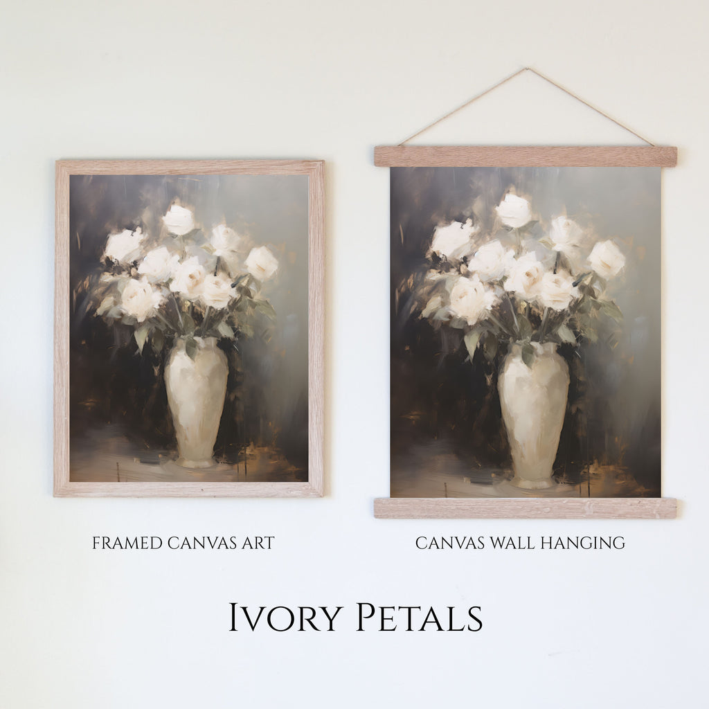 Ivory Petals | Canvas Floral Art - Aimee Weaver Designs