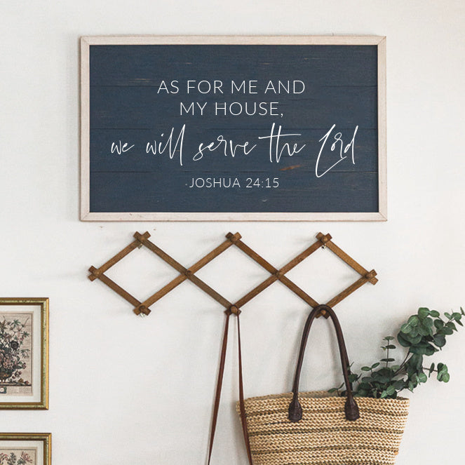 As For Me And My House Sign - Aimee Weaver Designs