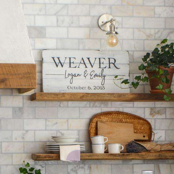 Family Name Wedding Sign - Aimee Weaver Designs