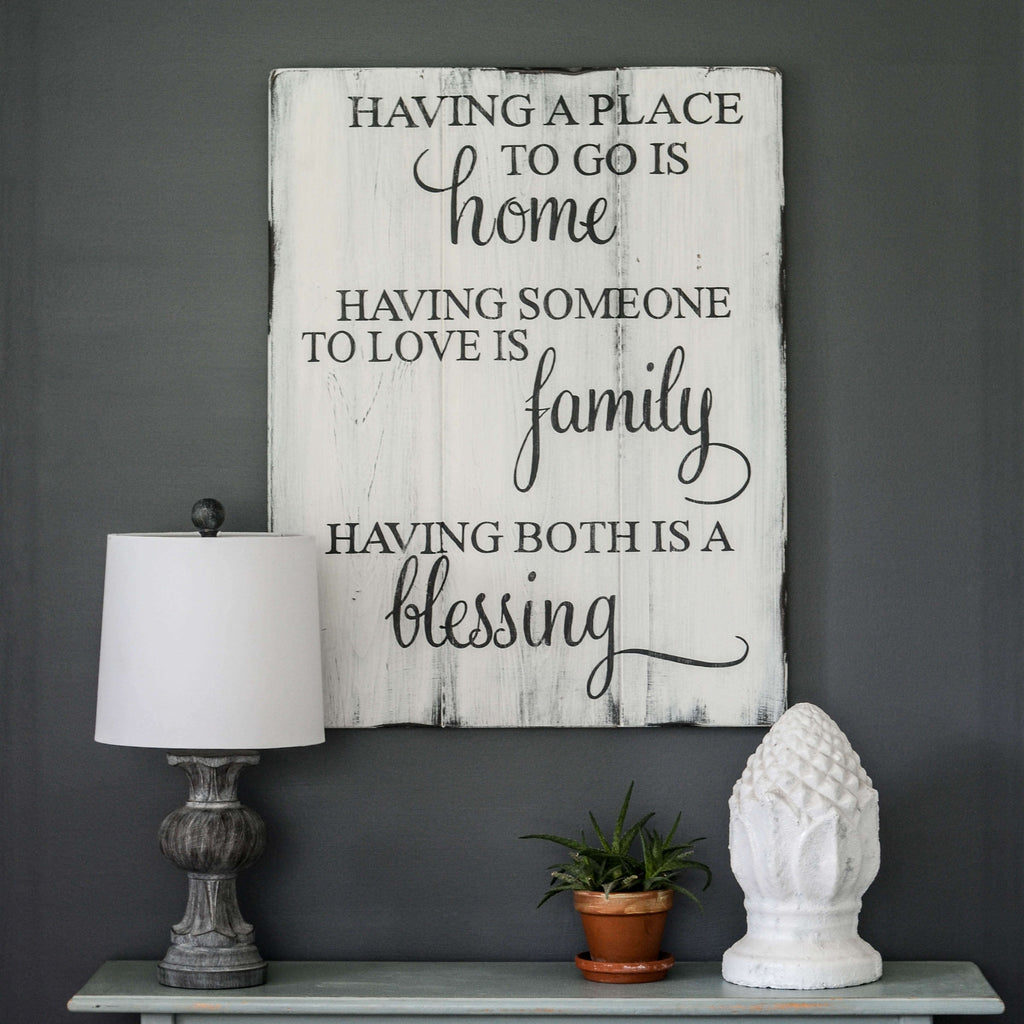 Home And Family Sign - Aimee Weaver Designs