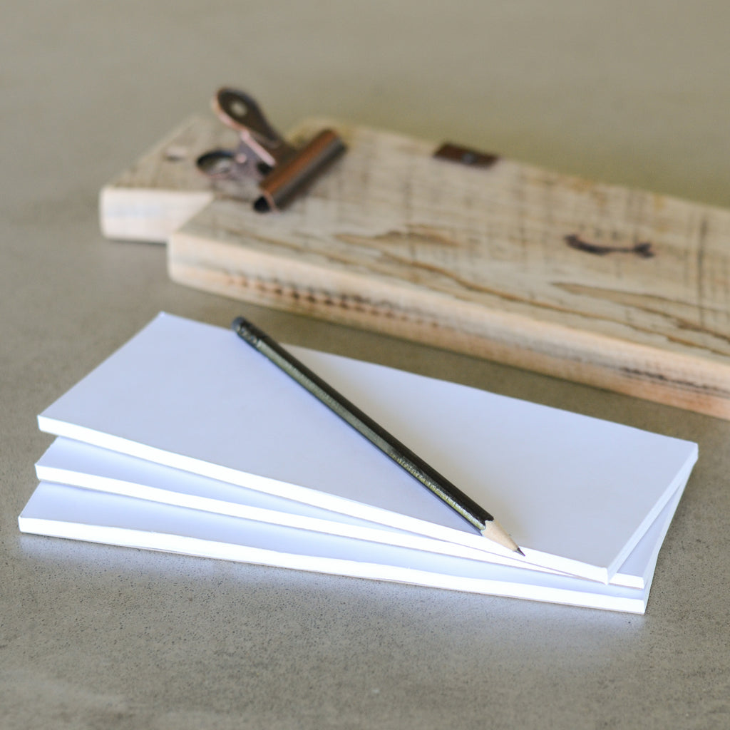 Set of 3 White Memo Pads - Aimee Weaver Designs