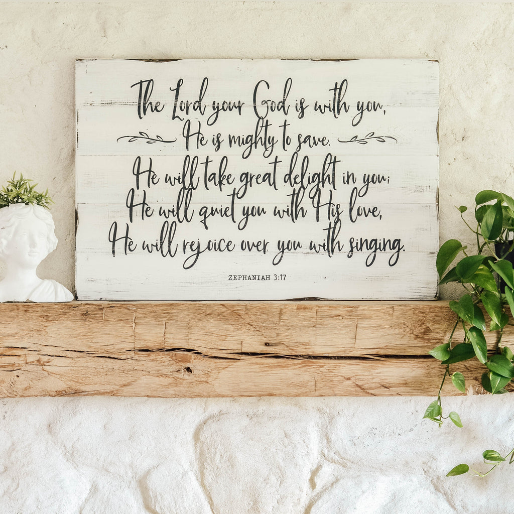 The Lord Is With You Sign - Aimee Weaver Designs