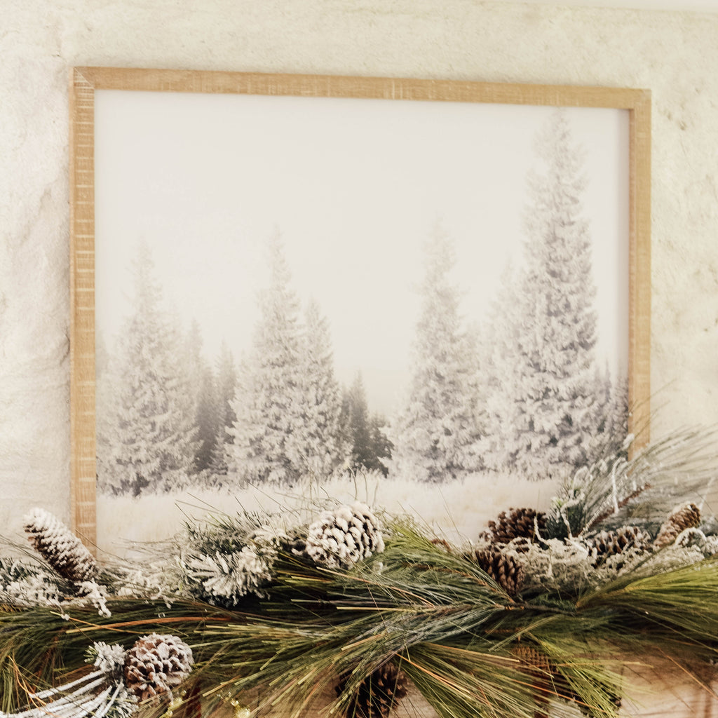 Winter Trees Framed Canvas - Aimee Weaver Designs